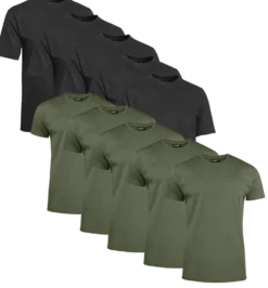 Clique T-shirt Herr 10-pack Svart/Militärgrön