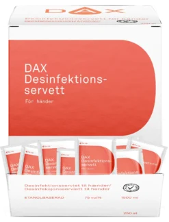 DAX Desinfektionsservett för händer, 250 st