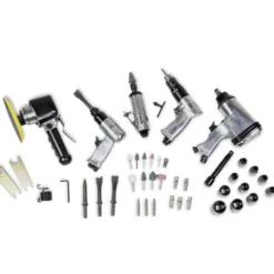 Drift-Air Kompressorpaket CT 4/380 med 5 tryckluftsmaskiner, 45 tillbehör samt 5 tryckluftsverktyg