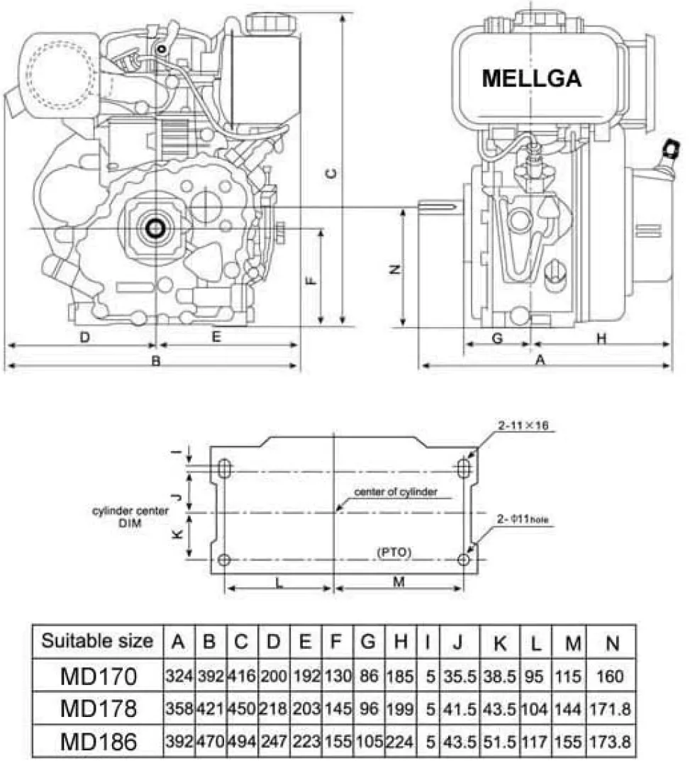 Duab-Power Dieselmotor MD186 8,6 hk