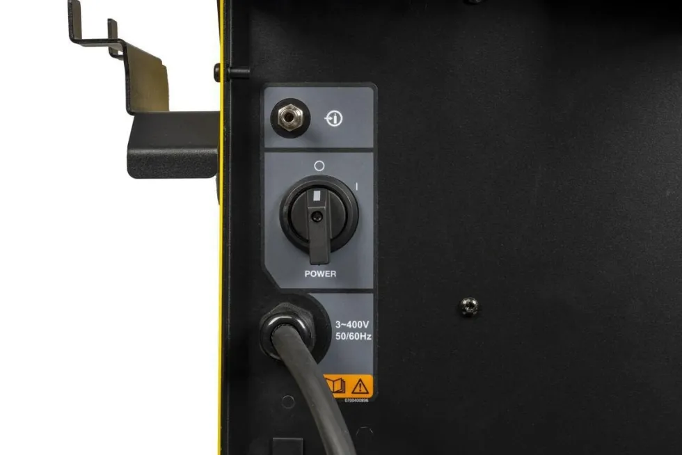 Esab Migsvets Rustler EM 350Cw PRO Synergisk - Strömkälla + verktygslåda + brännare