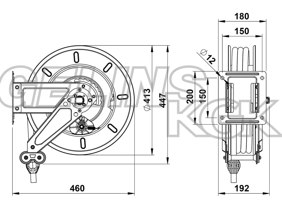 Faicom Slangvinda tryckluft 3/8'' 10x17mm 18bar 15m