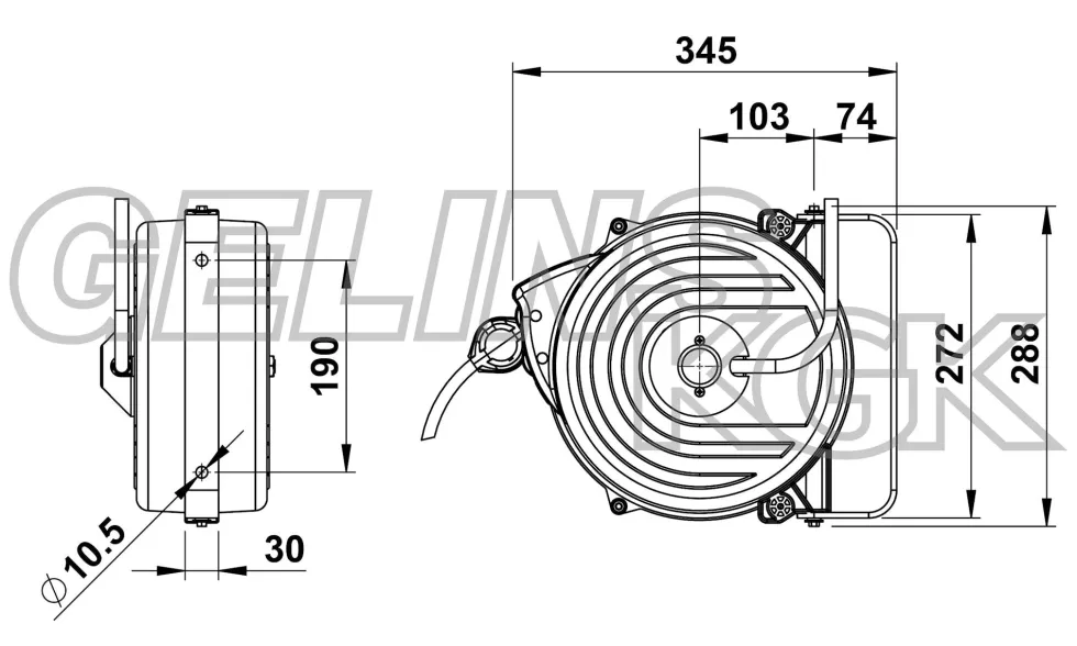 Faicom Slangvinda tryckluft 5/16'' 8x12mm 20bar 12m