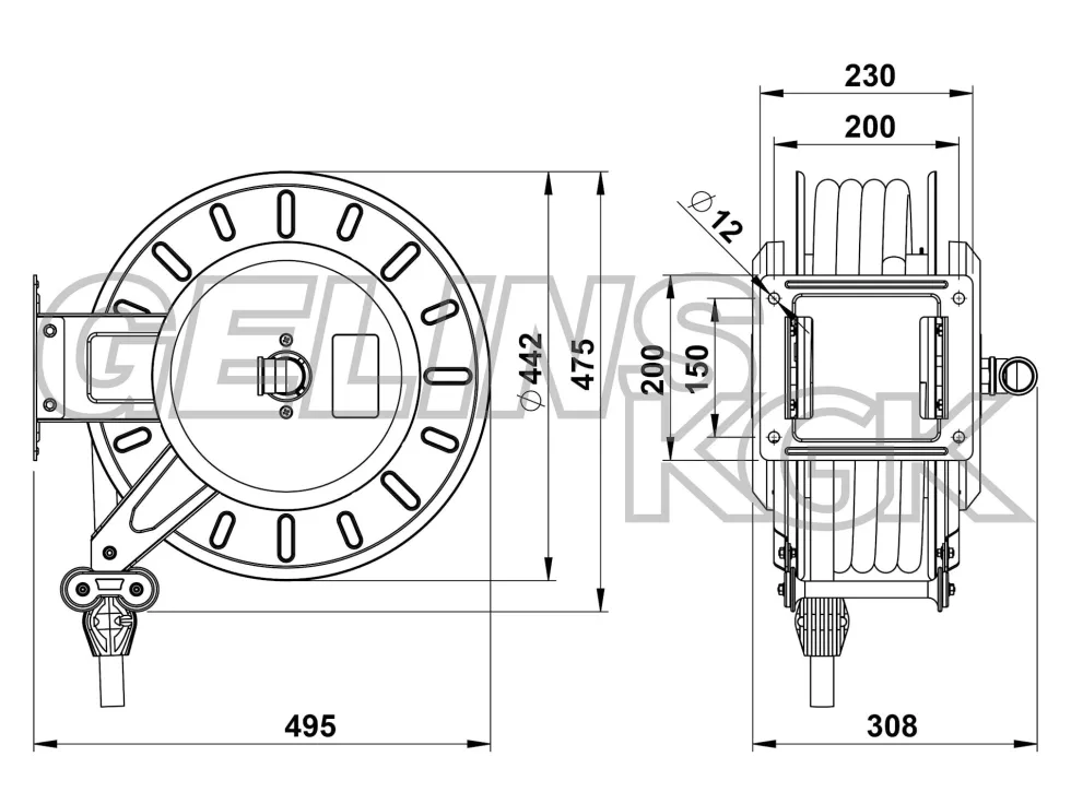 Faicom Slangvinda tryckluft 1'' 25x35mm 20bar 10m