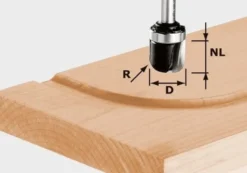 Festool Avrinningsfräs HW 19x16x8mm R6,4mm KL