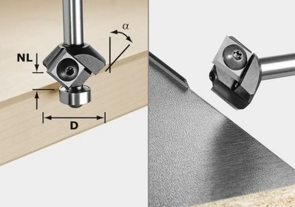 Festool Fasfräs med vändskär HW 27x8x8mm 45° KL