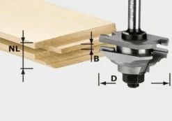 Festool Profil-fjäderfräs HW 46x20x8mm D12-FD
