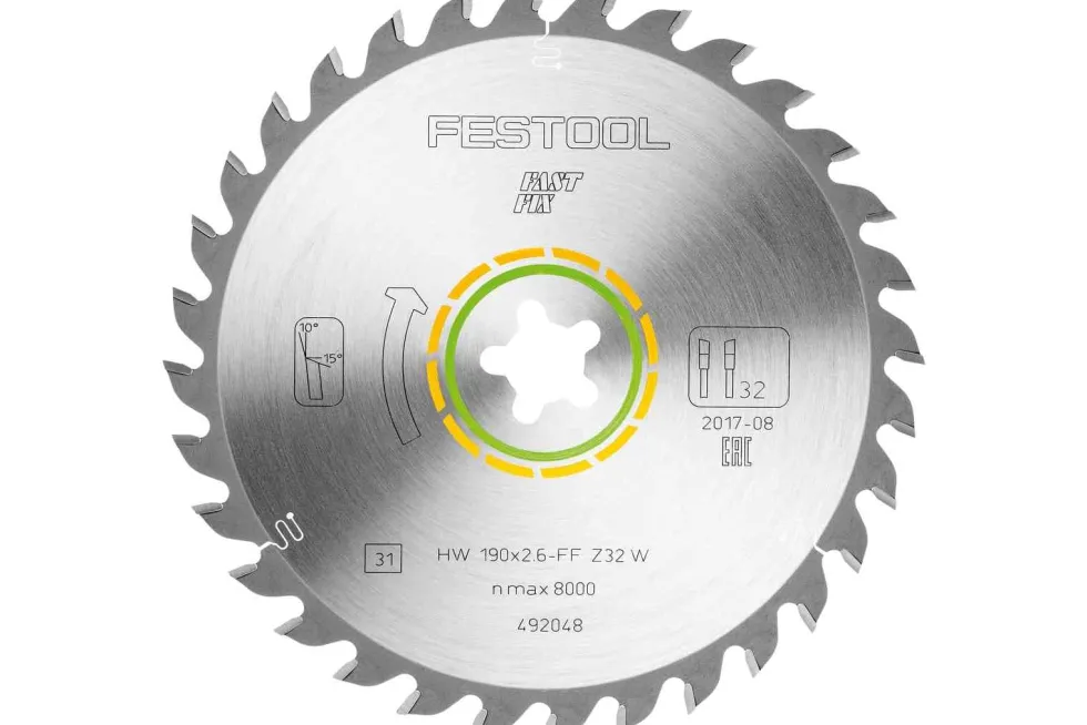 Festool Sågklinga HW 190x2,6mm FF W32 10° Wood Universal