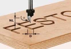 Festool Skriftfräs HS 11x9,5x8mm 60°