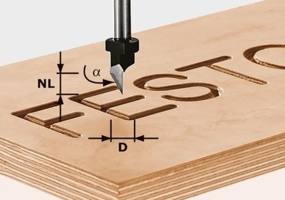 Festool Skriftfräs HS 11x9,5x8mm 60°