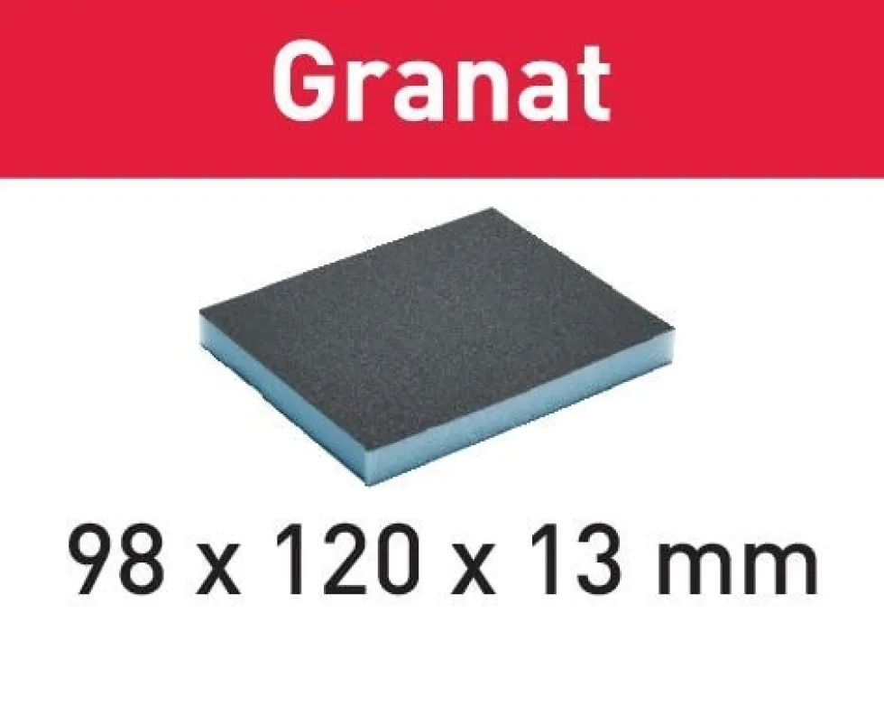 Festool Slipsvamp Granat 98x120x13mm 6-pack