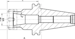 Format Spännhylschuck DIN 69871AD GT SK50