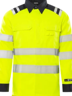 Fristads Skjorta Flam Kl 3 7050 ATS Varselgul/Marinblå 4XL