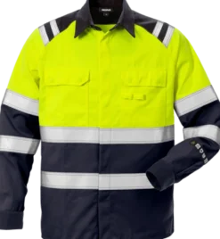 Fristads Skjorta Flam Kl 1 7051 ATS Varselgul/Marinblå 4XL