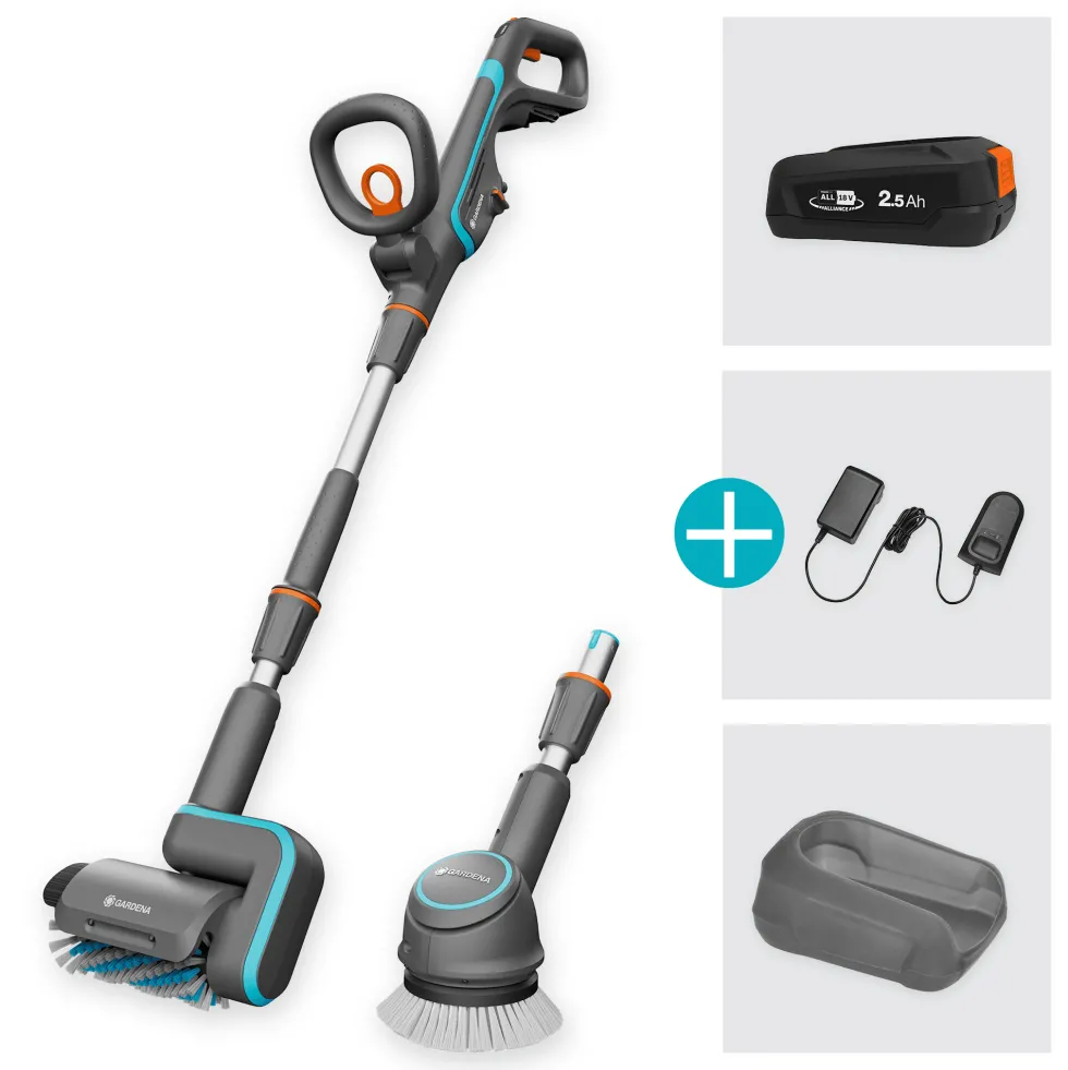 Gardena AquaBrush Batteridrivet Altantvättset
