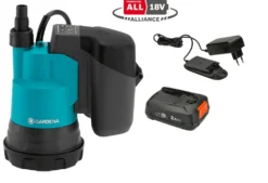 Gardena Dränkbar pump för rent vatten 2000/2 18V P4A Set