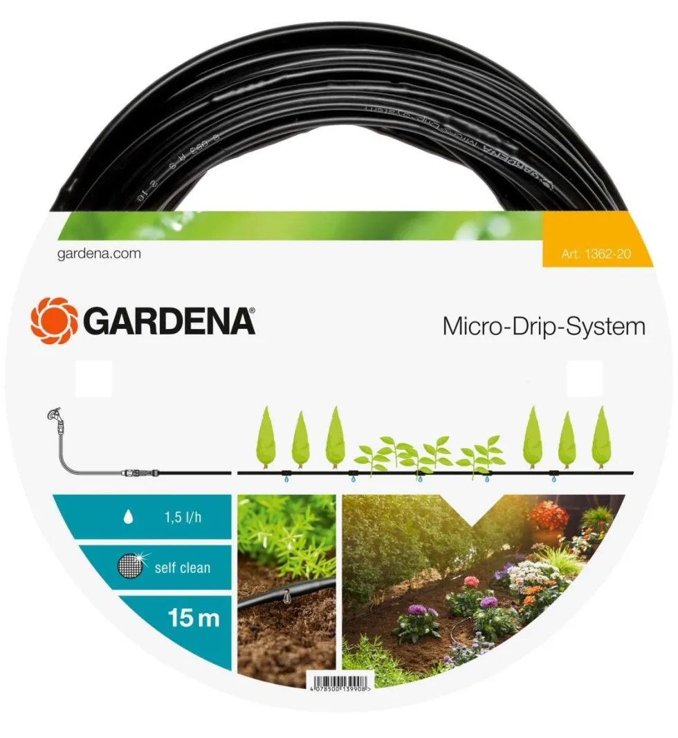 Gardena Droppslang ovan jord 4,6 mm (3/16'') 15m