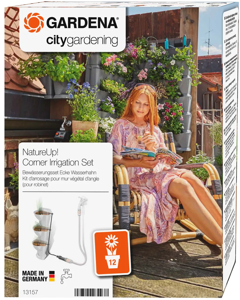 Gardena NatureUp! Bevattningsset Vertikal växthållare, hörnstående