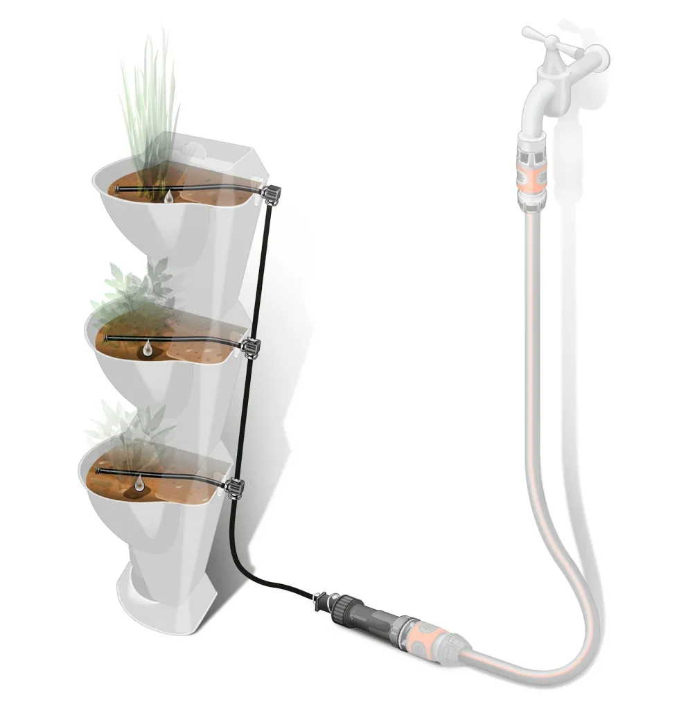 Gardena NatureUp! Bevattningsset Vertikal växthållare, hörnstående