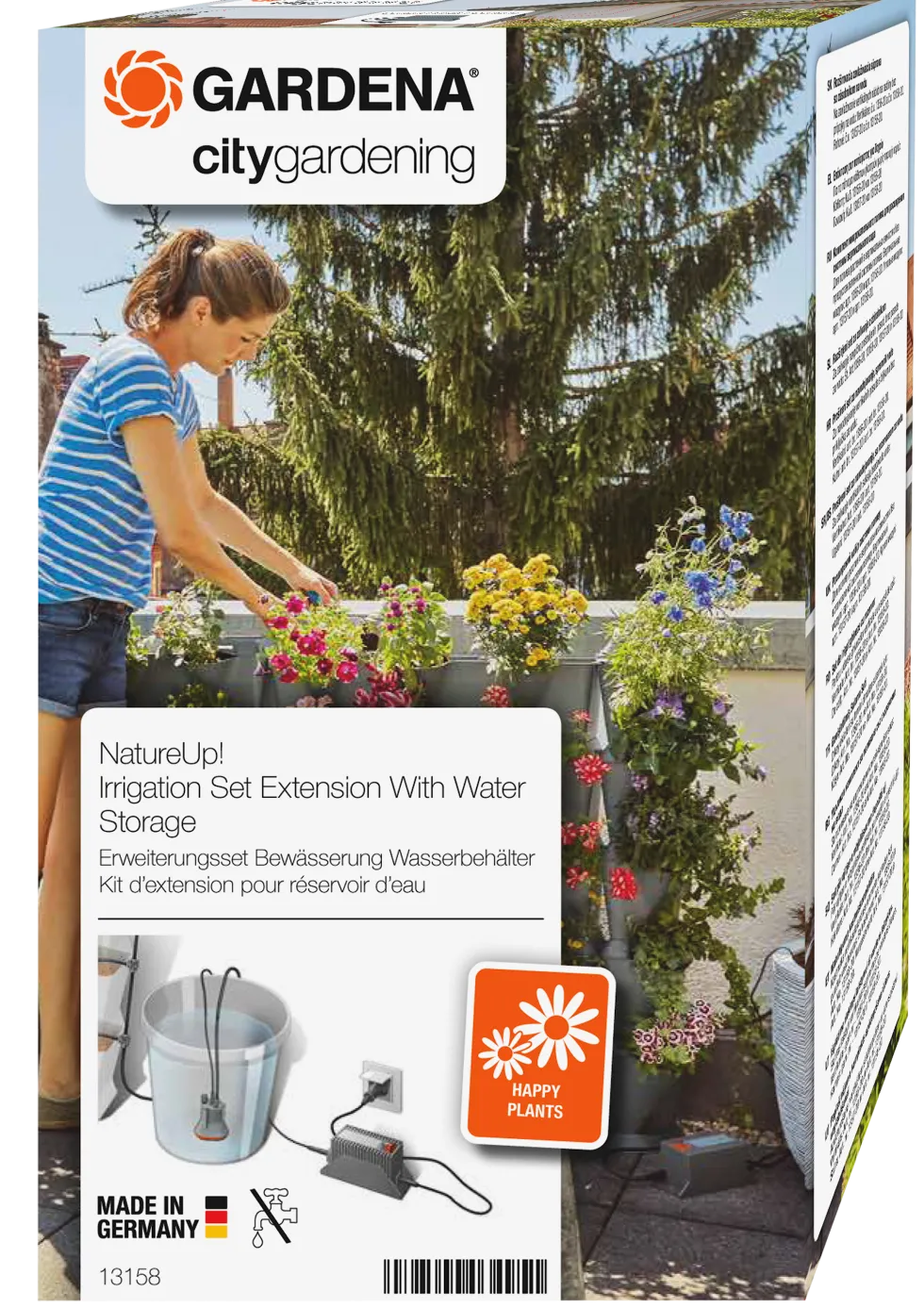 Gardena NatureUp! Utökat bevattningsset - vattenbehållare och pump