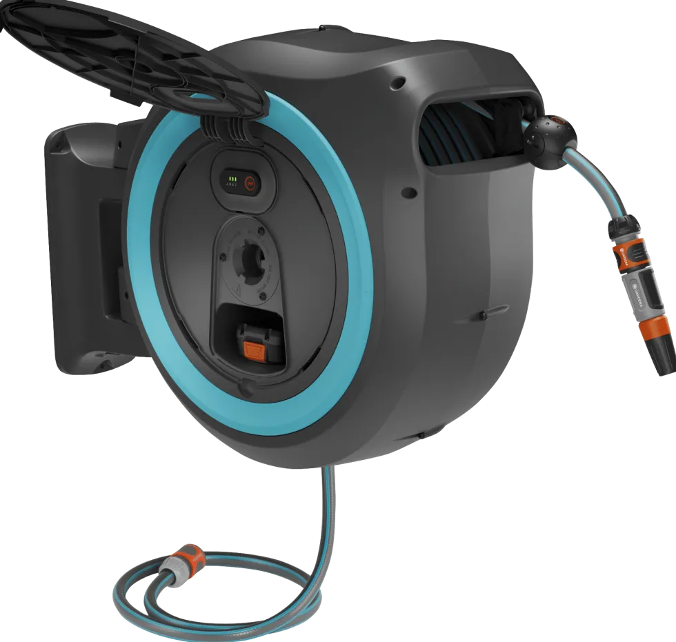 Gardena PowerRoll XXL 40m Turkos Batteridriven Väggslangbox