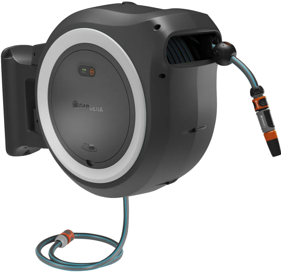 Gardena PowerRoll XXL 40m Vit Batteridriven Väggslangbox