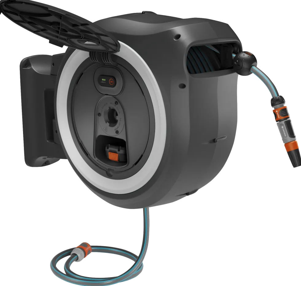 Gardena PowerRoll XXL 40m Vit Batteridriven Väggslangbox