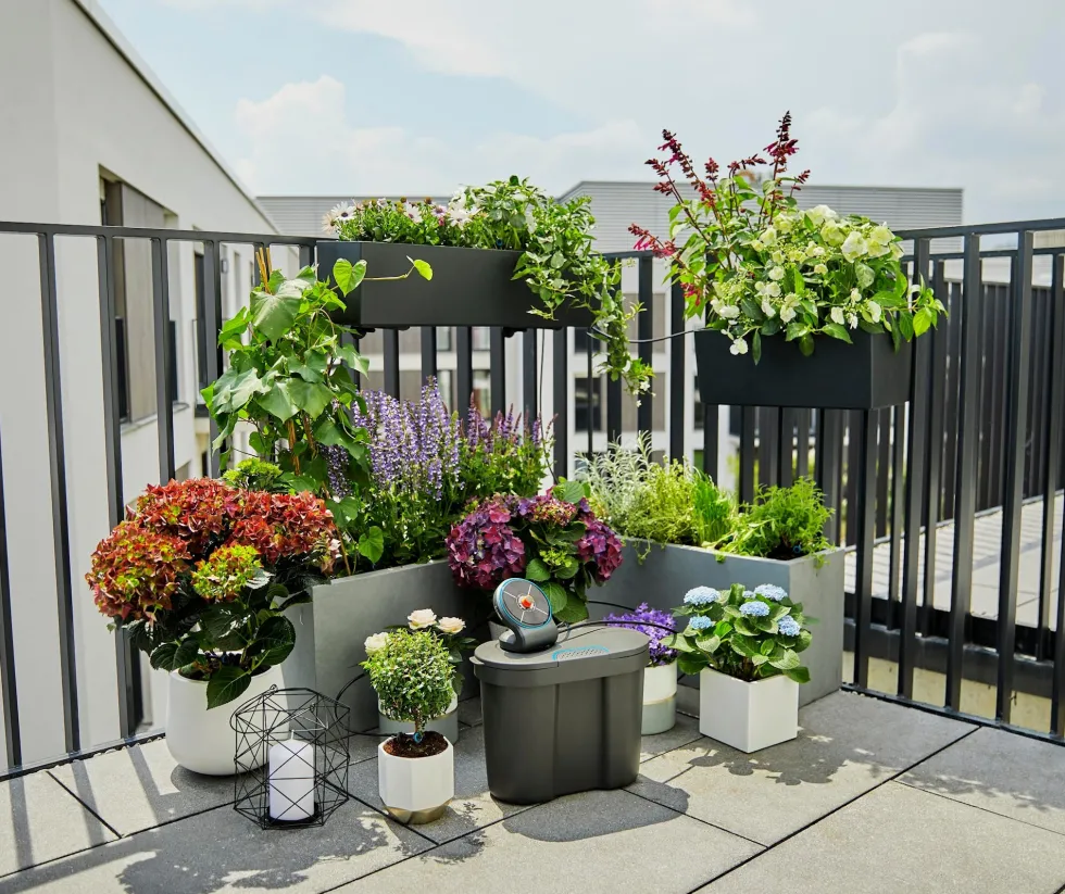 Gardena Semesterbevattning med behållare