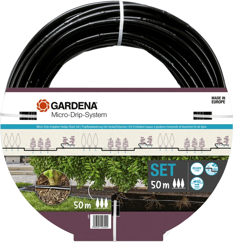 Gardena Set Droppslang 50m buskar / häckar komplett