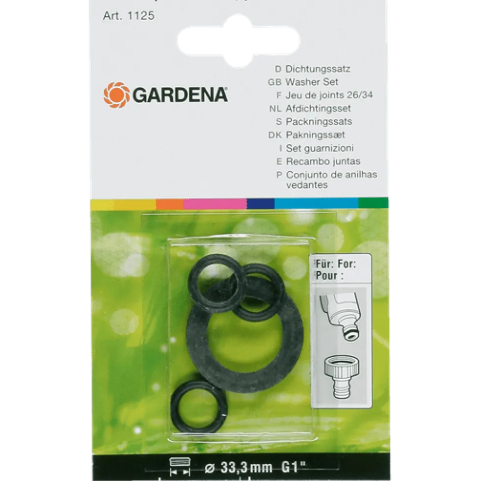 Gardena 3 st O-ring och 1 st 3/4'' flat