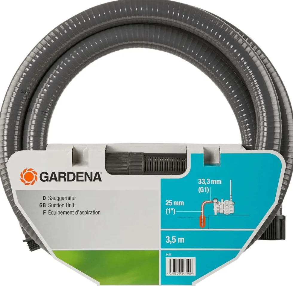 Gardena Sugslang med backventil, 3,5 m