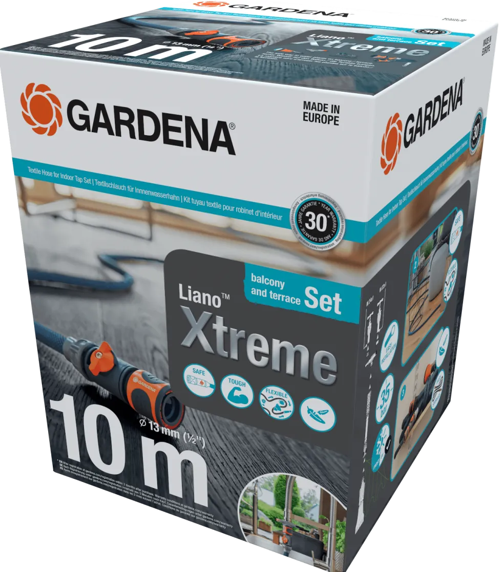 Gardena Textilslang Liano™ Xtreme 10m set