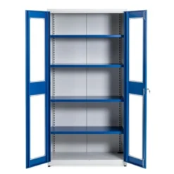 GBP Verkstadsskåp med plexiglasdörrar 1020x540x2000mm samt kodlås