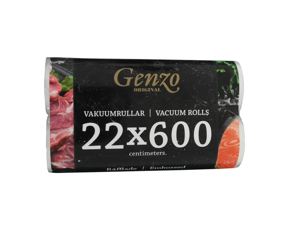 Genzo Räfflade Vakuumrullar 2-pack 22 x 600 cm