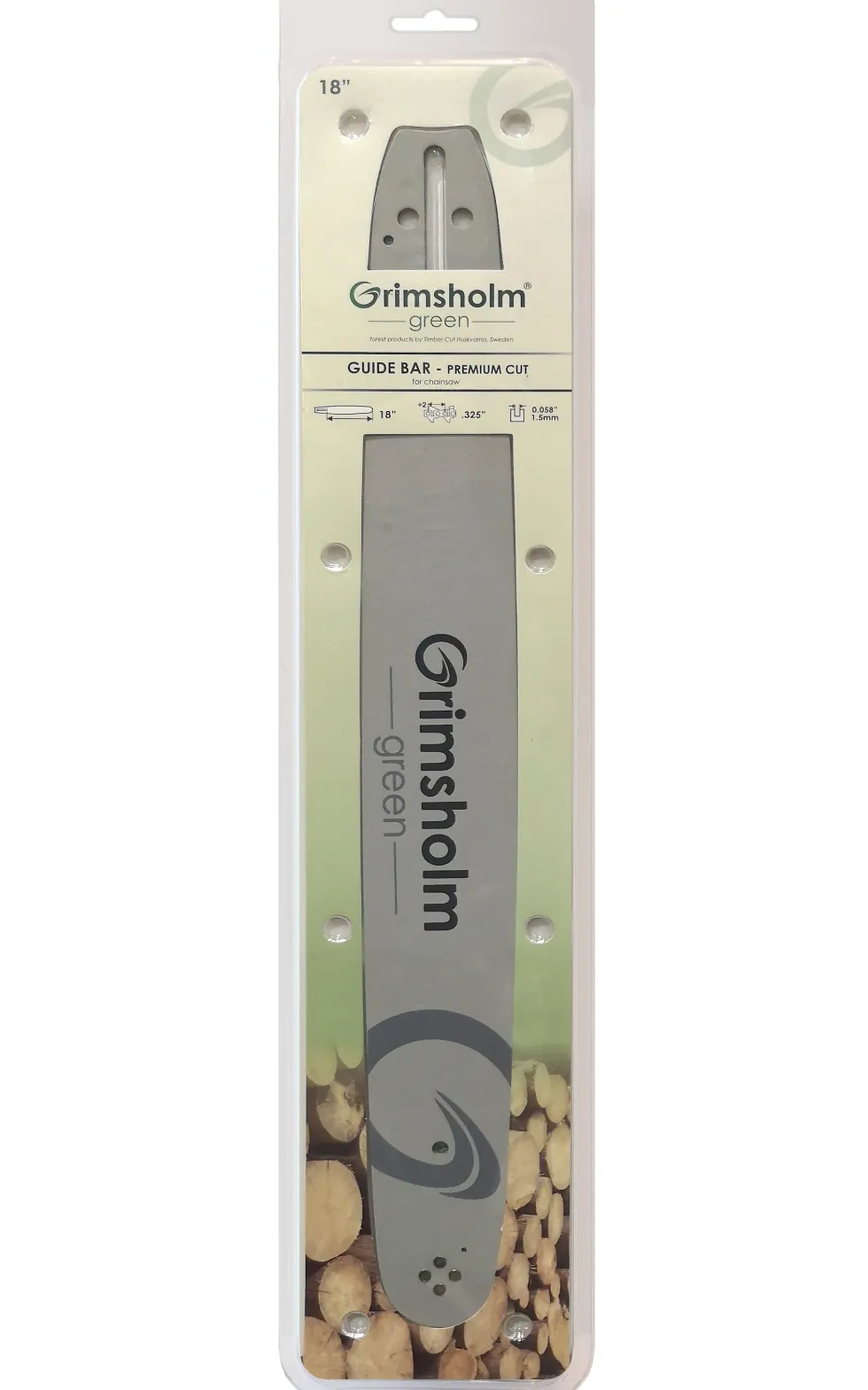 Grimsholm 18" .325" 1.5mm Premium Cut Motorsågssvärd