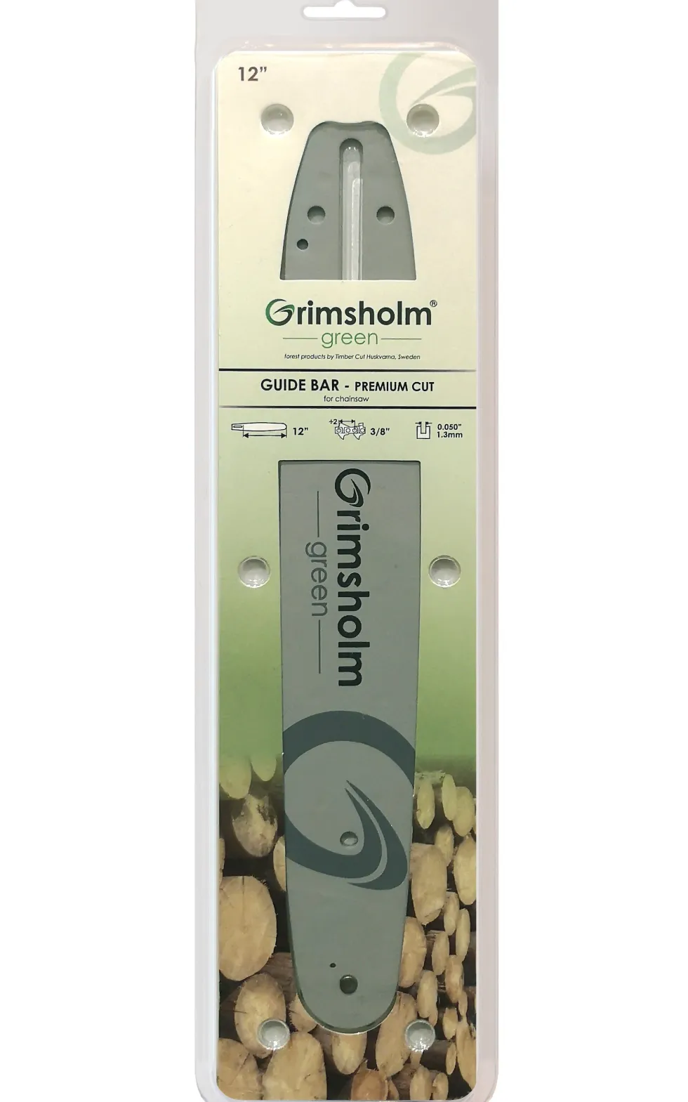 Grimsholm 12" 3/8" 1.3mm Premium Cut Motorsågssvärd