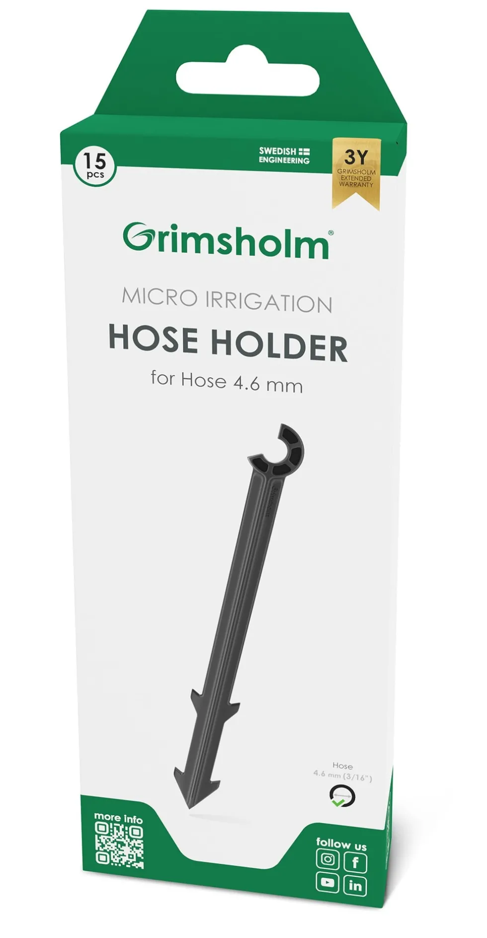 Grimsholm Slanghållare 4,6 mm