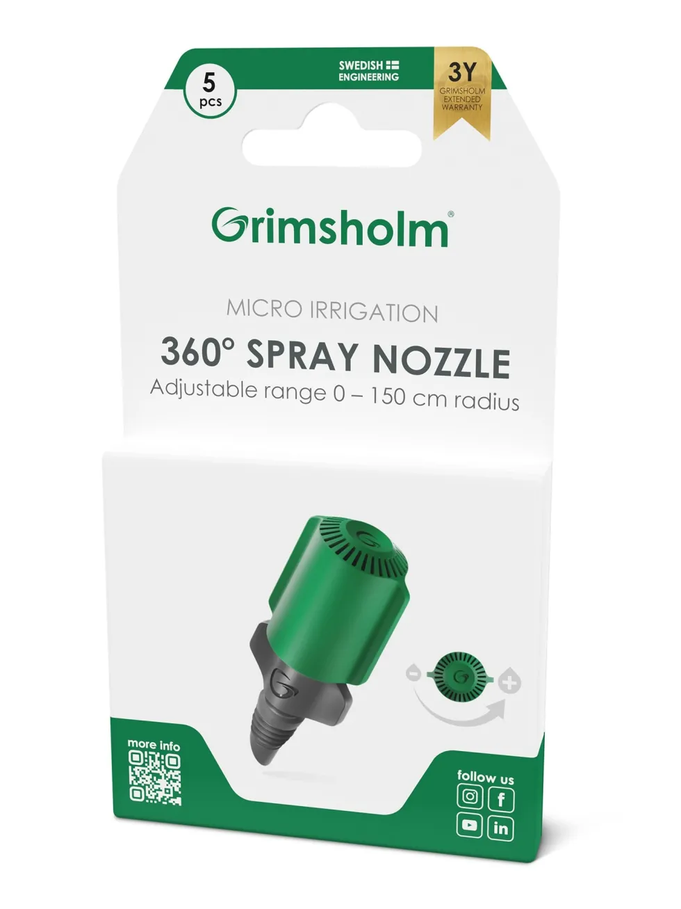 Grimsholm Spray-munstycke 360°