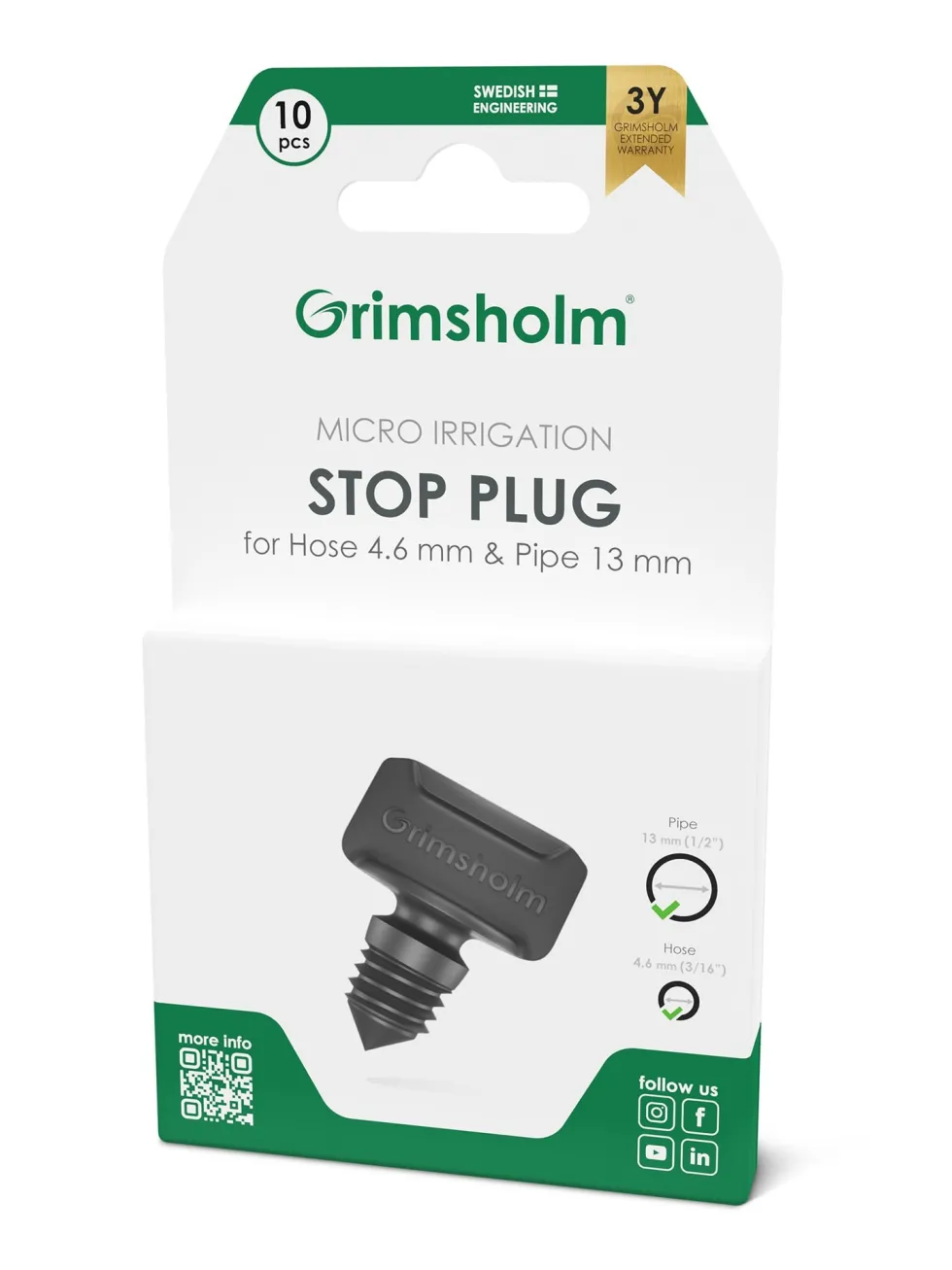 Grimsholm Stopp-plugg 4,6 mm