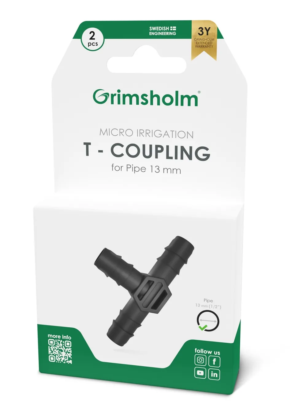 Grimsholm T-koppling 13 mm