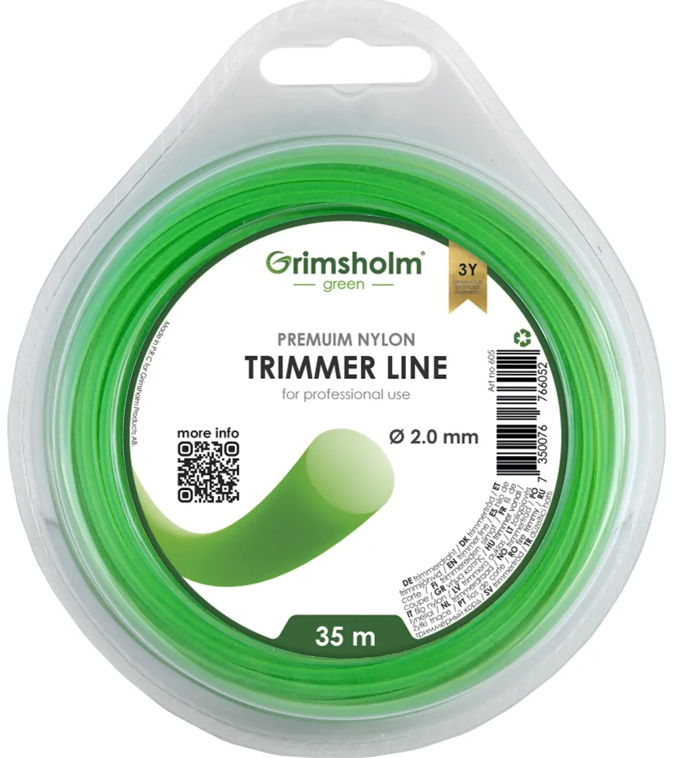 Grimsholm Trimmertråd Rund Green 2,0mm 35m