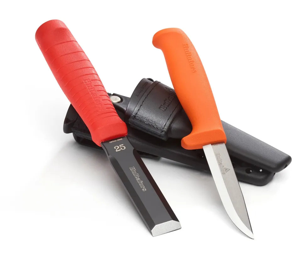 Hultafors Dubbelhölster EDC 25 & HVK, stämjärn & kniv