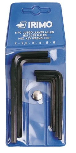 Irimo Insexnyckel i sats 1/8-1/2'' 9 delar, tum korta