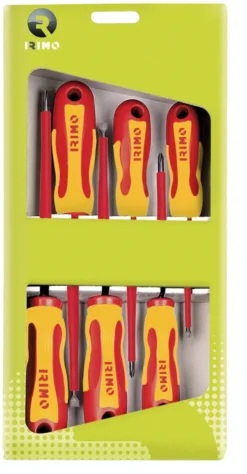 Irimo Skruvmejsel i sats Spår/PH 6 delar, isolerade