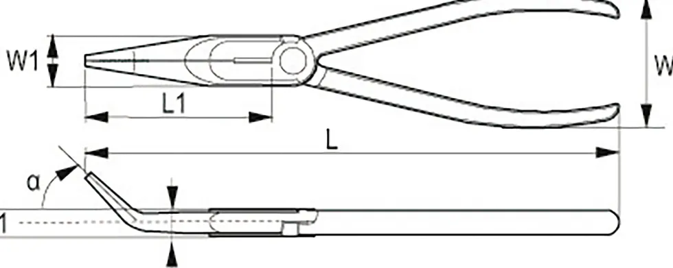 Irimo Spetstång 200mm, böjd