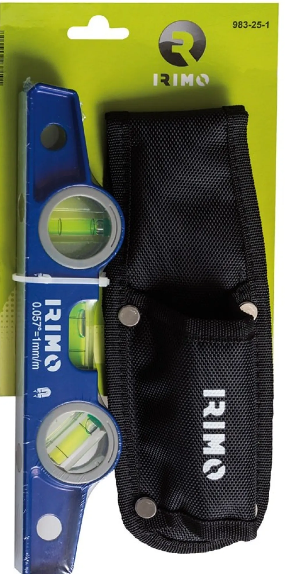 Irimo Torpedvattenpass aluminium 250mm, med etui