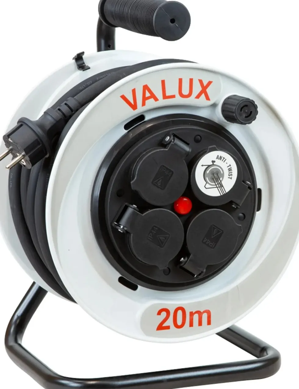 Kabelvinda 20M H07RN-F 3G2,5Mm IP44 Fast Centr 4-Uttag 1100/3600W
