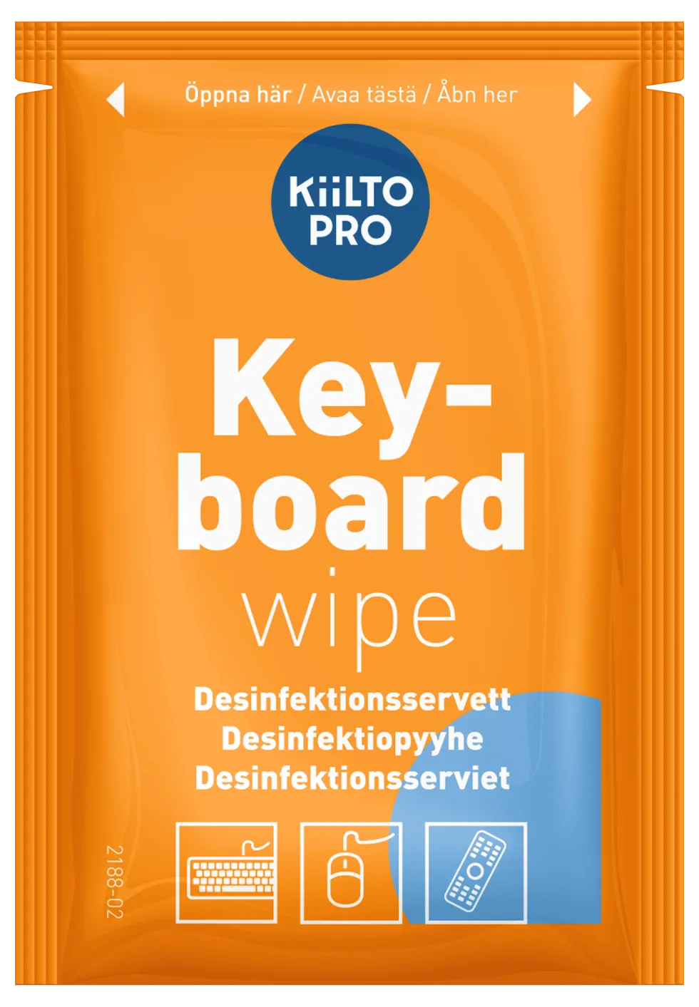 Kiilto Pro Keyboard wipes Desinfektionsservetter