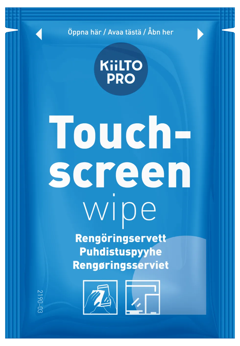 KiiltoPro Touchscreenwipe Allrengöringsservetter