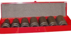 King Tony Krafthylsor 1'' i sats 24-41mm 6-kant 8 delar, långa